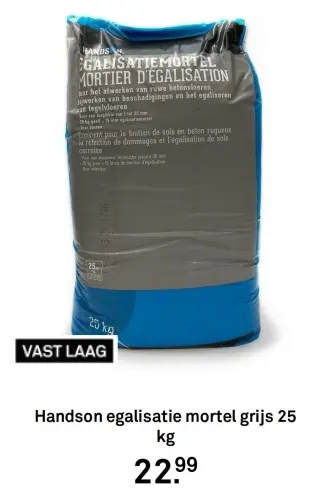 Aanbieding: Handson egalisatie mortel grijs 25 kg