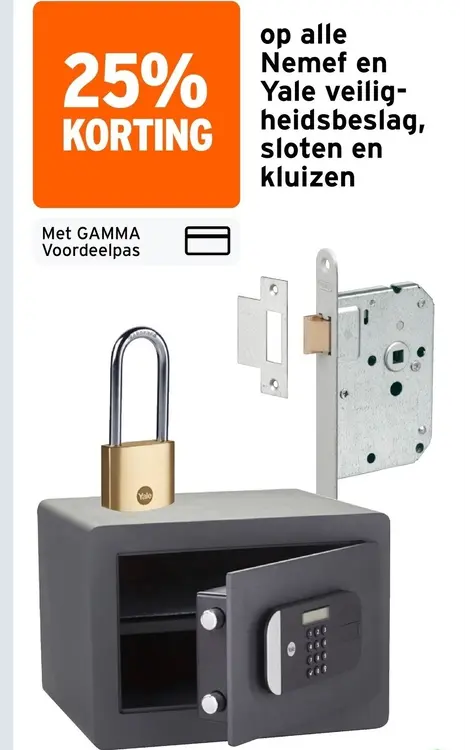 Aanbieding: Nemef en Yale veiligheidsbeslag, sloten en kluizen