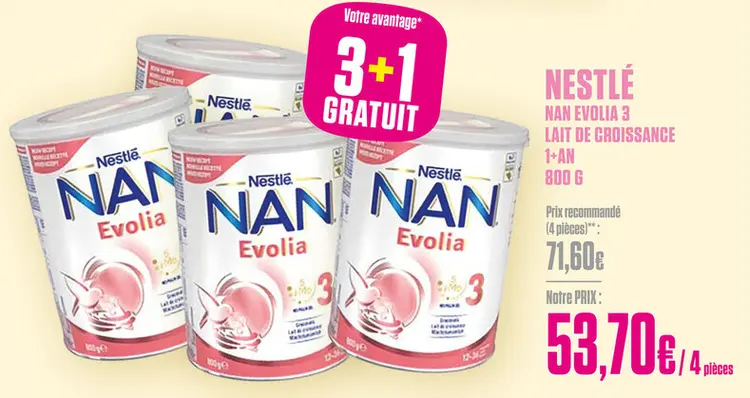 Offre: Nestlè Nan evolia 3