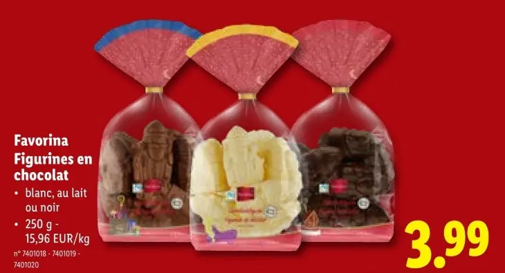 Offre: Figurines en chocolat