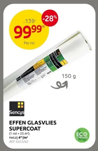 Promotie: Effen glasvlies supercoat