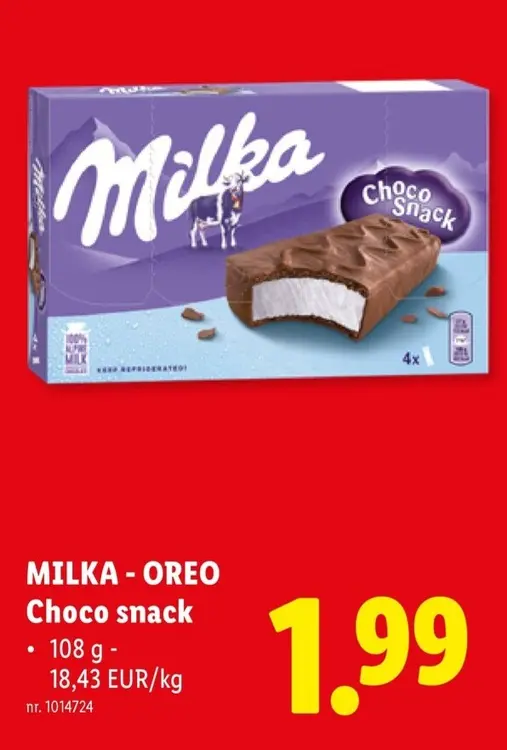 Promotie: MILKA - OREO Choco snack