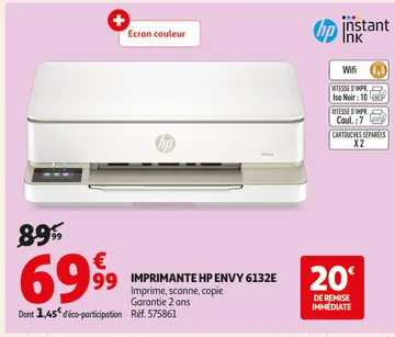 Offre: Imprimante HP envy 6132e