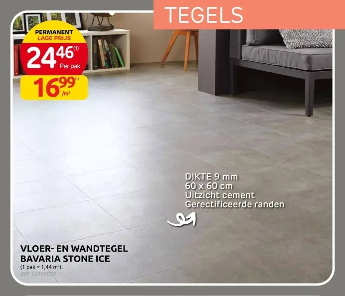 Promotie: Vloer- en wandtegel BAVARIA stone ice