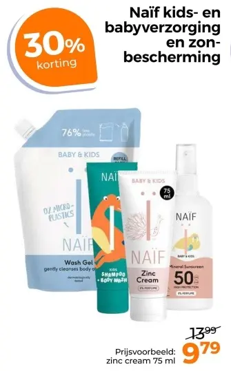 Aanbieding: Naïf kids- en babyverzorging en zonbescherming