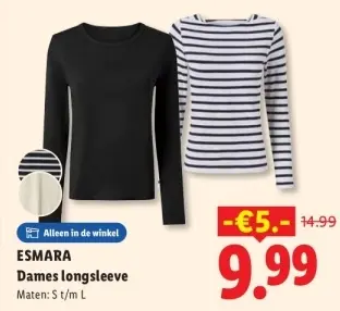 Aanbieding: Dames longsleeve