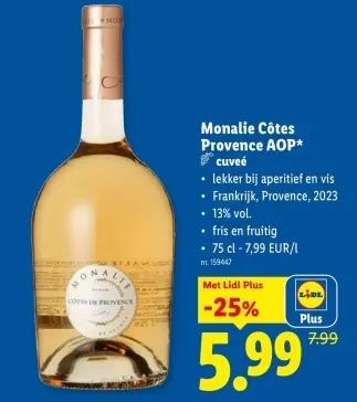 Promotie: Monalie Côtes Provence AOP* cuveé