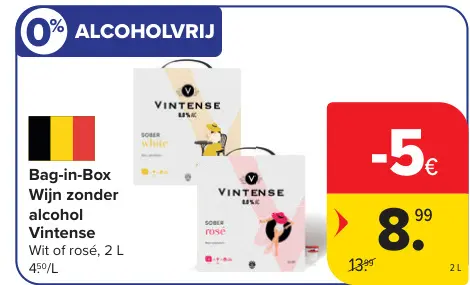 Promotie: Bag-in-Box Wijn zonder alcohol