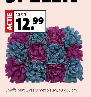 Aanbieding: Snuffelmat L. Paars met blauw