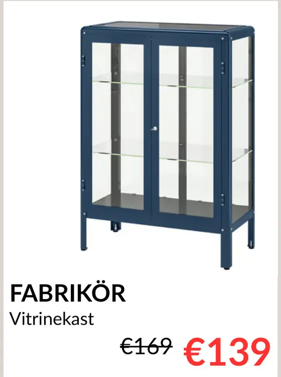 Aanbieding: Fabrikör vitrinekast