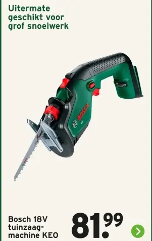 Aanbieding: Bosch 18V tuinzaagmachine KEO