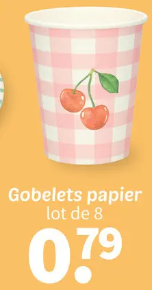 Offre: Gobelets papier