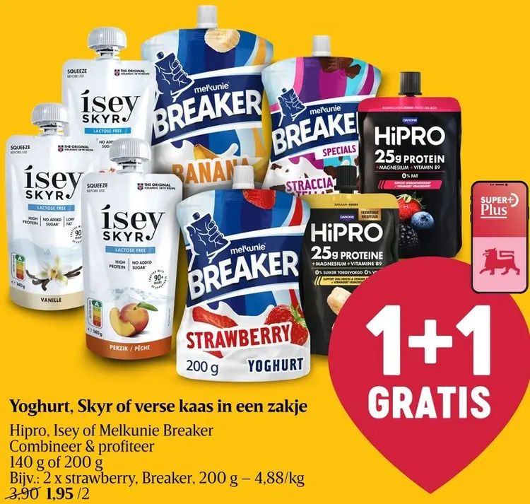 Promotie: Yoghurt, Skyr of verse kaas in een zakje