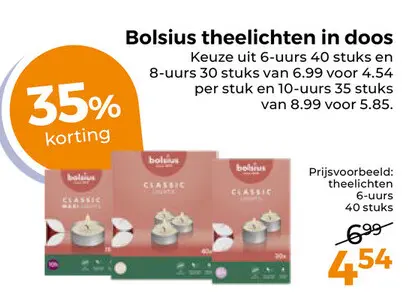 Aanbieding: Bolsius theelichten in doos