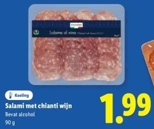 Aanbieding: Salami met chianti wijn