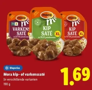 Aanbieding: Kip- of varkenssaté