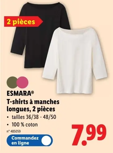 Offre: T-shirts à manches longues