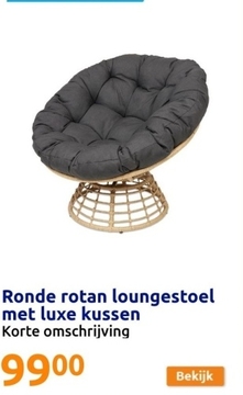 Aanbieding: Steel rotating chair met luxe kussen