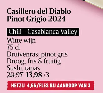 Aanbieding: Casillero del Diablo Pinot Grigio