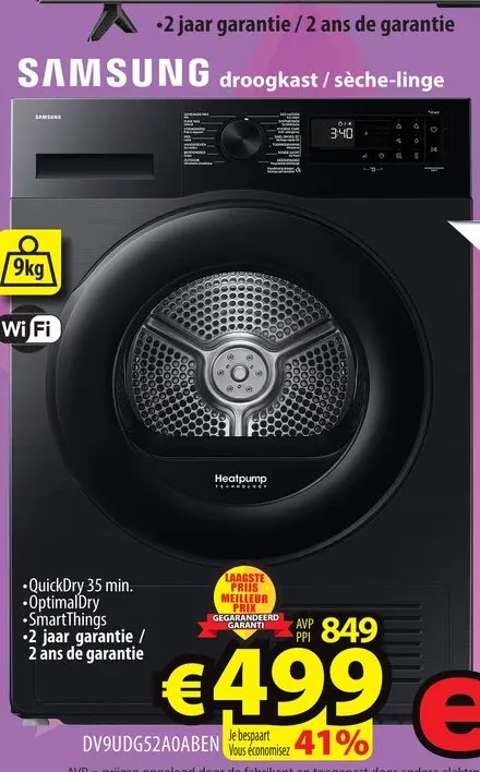 Promotie: SAMSUNG droogkast/sèche-linge