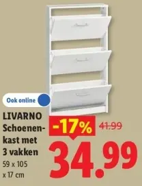 Aanbieding: Schoenenkast met 3 vakken
