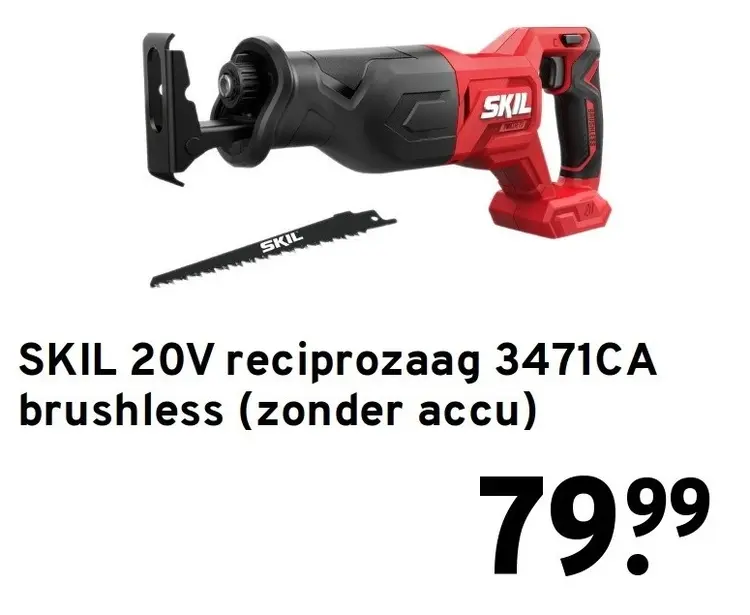 Aanbieding: 20V reciprozaag 3471CA brushless (zonder accu)