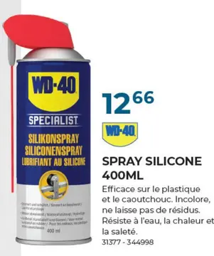 Offre: Spray silicone