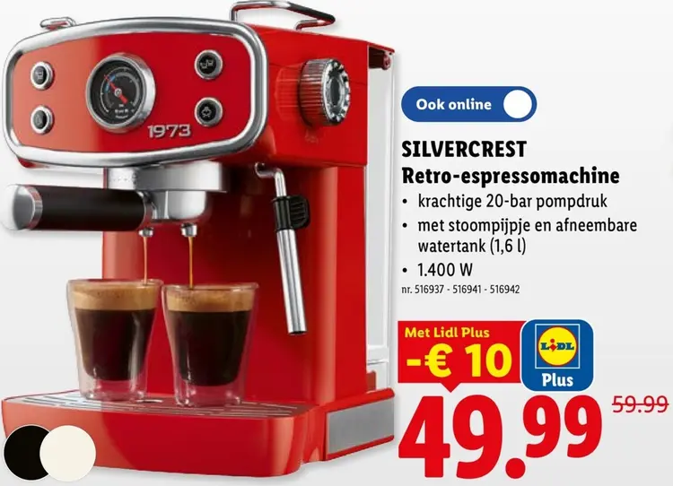 Promotie: SILVERCREST Retro-espressomachine