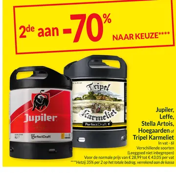Aanbieding: Jupiler, Leffe, Stella Artois, Hoegaarden of