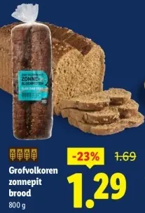 Aanbieding: Grofvolkoren zonnepit brood