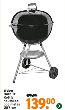 Aanbieding: Weber Barb-B-Kettle houtskool bbq metaal