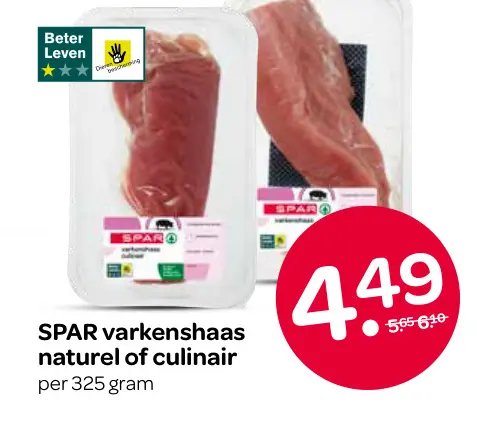 Aanbieding: Varkenshaas naturel of culinair