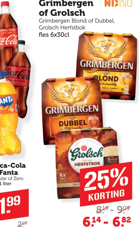 Aanbieding: Grimbergen of Grolsch