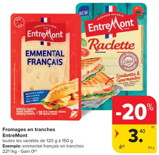 Offre: Fromages en tranches