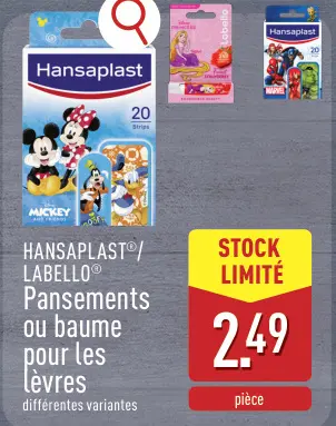 Offre: Pansements ou baume pour les lèvres