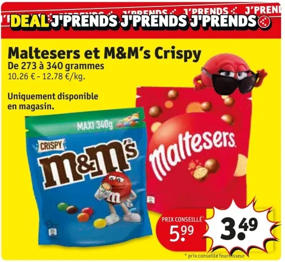 Offre: Maltesers et M&M's Crispy