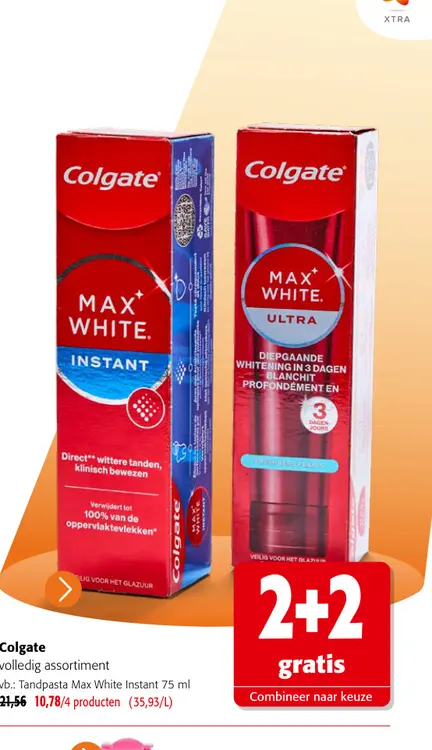 Promotie: Tandpasta Max White Instant