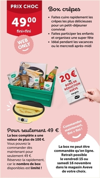 Offre: Boîte à crêpes