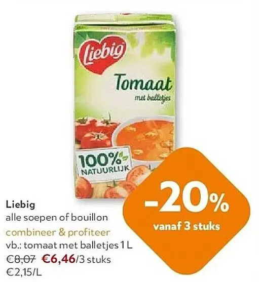 Promotie: Alle soepen of bouillon