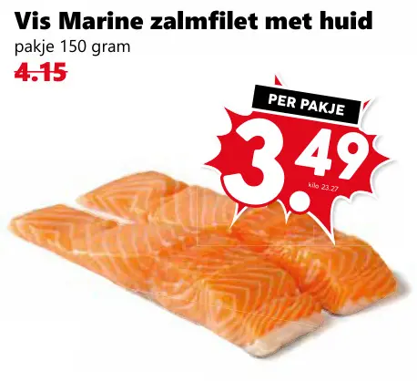 Aanbieding: Zalmfilet met huid