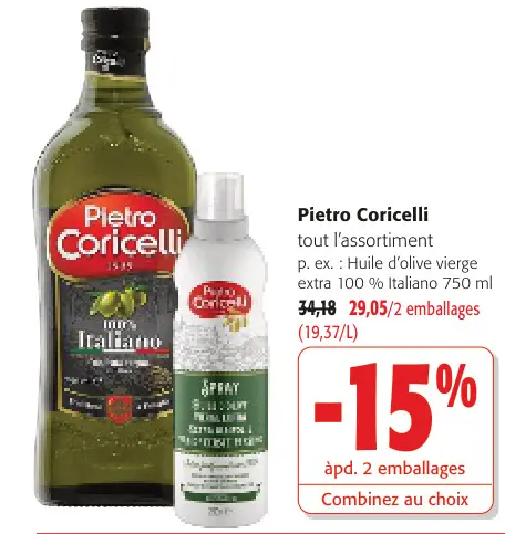 Offre: Huile d'olive vierge extra 100% Italiano