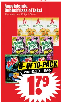 Aanbieding: Appelsientje, Dubbelfrisss of Taksi