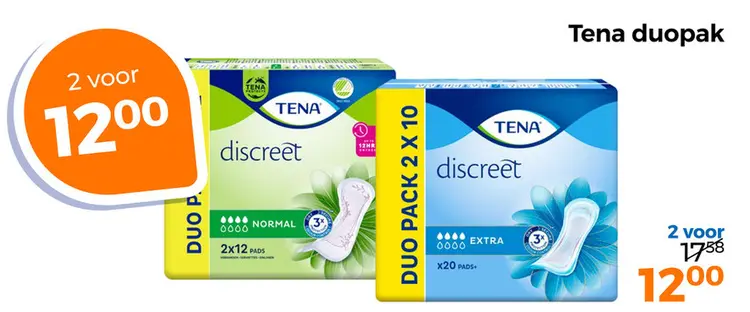 Aanbieding: Tena duopak