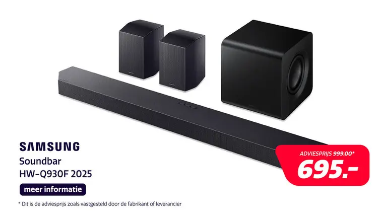 Aanbieding: Samsung Cinematic Soundbar HW-Q930F 2025