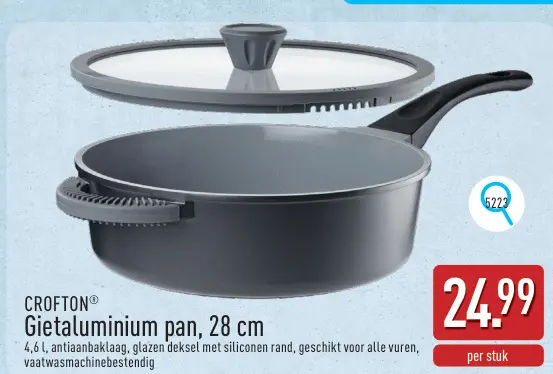 Promotie: Gietaluminium pan, 28 cm