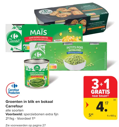 Promotie: Groenten in blik en bokaal