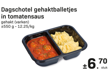 Aanbieding: Dagschotel gehaktballetjes in tomatensaus