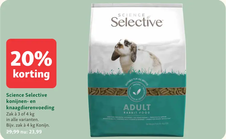 Aanbieding: Science Selective konijnen- en knaagdierenvoeding