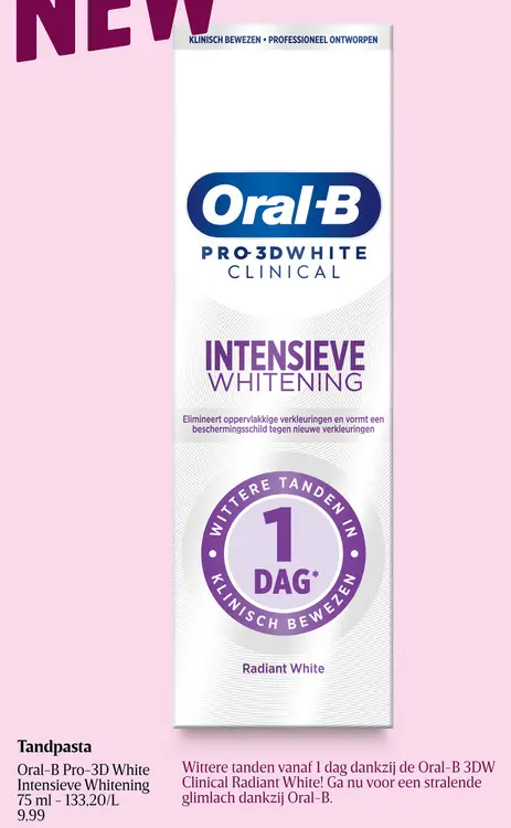 Promotie: Pro-3D White Intensieve Whitening