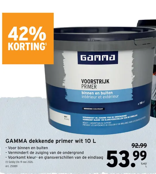 Promotie: dekkende primer wit